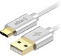 AlzaPower AluCore Charge 2.0 USB-C 1m, fehér - Adatkábel