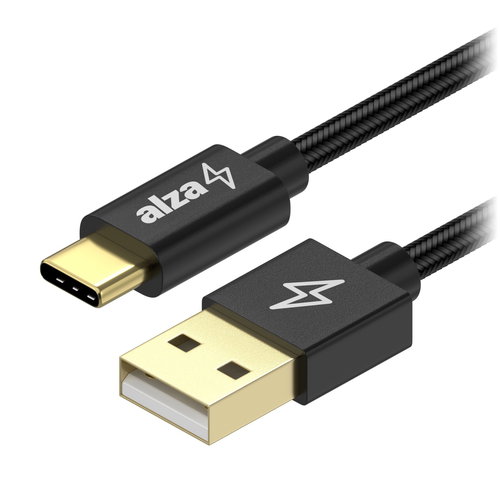 AlzaPower AluCore Charge USB-A to USB-C 2.0 2m schwarz - Datenkabel - Hauptbild