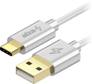 Dátový kábel AlzaPower AluCore Charge USB-A to USB-C 2.0 2m biely - Datový kabel