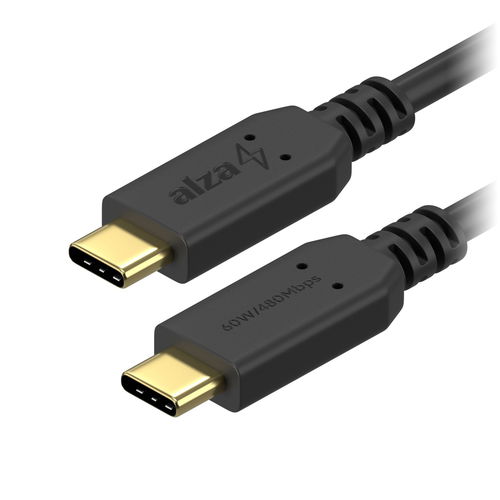 AlzaPower Core USB-C to USB-C 2.0 60W 0.5m černý - Datový kabel - Hlavní obrázek