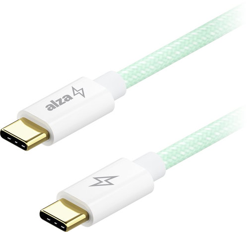 AlzaPower CompactCore USB-C to USB-C 2.0, 100W, 2m - hellgrün - Datenkabel - Hauptbild