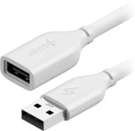 AlzaPower Core USB-A (M) to USB-A (F) 2.0, 0,5m, fehér - Adatkábel