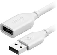 AlzaPower Core USB-A (M) to USB-A (F) 2.0, 2 m biely - Dátový kábel