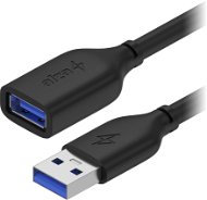 AlzaPower Core USB-A (M) to USB-A (F) 3.0 3m, fekete - Adatkábel