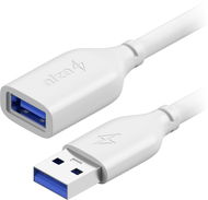 AlzaPower Core USB-A (M) to USB-A (F) 3.0, 0,5m, fehér - Adatkábel