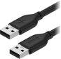 AlzaPower Core USB-A (M) to USB-A (M) 2.0, 0.5m černý - Datový kabel