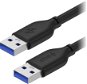 Dátový kábel AlzaPower Core USB-A to USB-A 3.2 Gen 1 0.5m čierny - Datový kabel