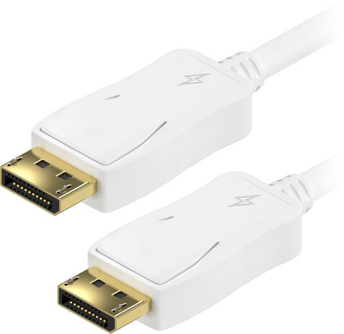 AlzaPower Core DisplayPort 1.2 4K tienený 1.5m biely - Video kábel - Hlavný obrázok