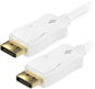 AlzaPower DisplayPort (M) to DisplayPort (M) Cable, Shielded, 1.5m, White - Video Cable