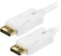 AlzaPower DisplayPort (M) to DisplayPort (M) Cable, Shielded, 3m, White - Video Cable
