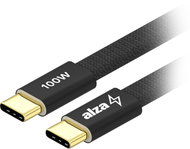 AlzaPower AluCore Flat Magnetic USB-C to USB-C 2.0 100W 1.5m black - Data Cable