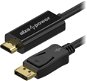 AlzaPower Core DisplayPort (M) to HDMI (M) 1m Black - Video Cable