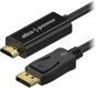 AlzaPower Core DisplayPort (M) to HDMI (M) 4K 5m - fekete - Videokábel