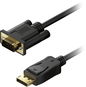 AlzaPower Core DisplayPort na VGA FullHD 1m černý - Video kabel