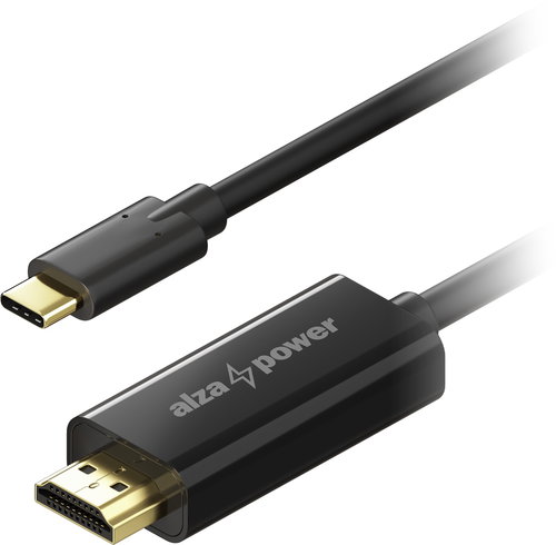 AlzaPower Core USB-C auf HDMI 4K 1m schwarz - Videokabel - Hauptbild