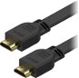 AlzaPower Flat HDMI 1.4 High Speed 4K 2 m čierny - Video kábel
