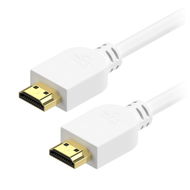 Videokábel AlzaPower Core Premium HDMI 2.0 High Speed 4K 3m - fehér - Video kabel