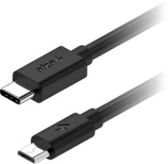 AlzaPower Core USB-C to Micro USB 2.0 0.5m, fekete - Adatkábel