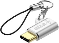 Adapter AlzaPower USB-C (M) to Micro USB (F) Keychain Silver - Redukce