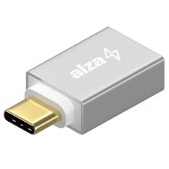 AlzaPower USB-C (M) to USB-A (F) 3.0 OTG stříbrný - Redukce