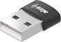 AlzaPower USB-A (M) - USB-C 2.0 (F) fekete - Átalakító