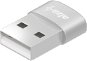 AlzaPower USB-A (M) na USB-C 2.0 (F) bílá - Redukce