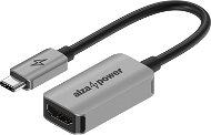 AlzaPower USB-C (M) to HDMI 2.1 (F) 8K 60Hz 0.15m strieborný - Redukcia