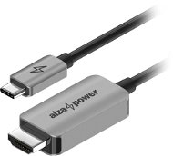 AlzaPower Alucore USB-C (M) auf HDMI 2.1 8K 60 Hz (M) - 1,5 m - Silber - Videokabel