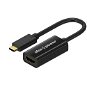 AlzaPower USB-C (M) na HDMI 2.0 4 K 60 Hz (F) 0,1 m lesklá čierna - Redukcia