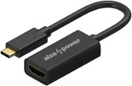 AlzaPower USB-C (M) na HDMI 2.0 4K 60 Hz (F) 0,1 m matná čierna - Redukcia