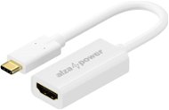 AlzaPower USB-C (M) - HDMI 2.0 4K 60Hz (F) 0.1 m, fehér - Átalakító
