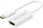 AlzaPower USB-C (M) na HDMI 2.0 4 K 60 Hz (F) 0.18 m biela - Redukcia