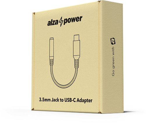 AlzaPower USB-C (M) to 3.5mm Jack (F) 0.1m Black from 8.91