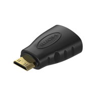 AlzaPower Mini HDMI-C (M) to HDMI (F) 10.2Gbps FullHD, fekete - Átalakító