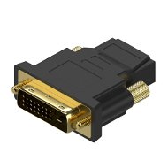 AlzaPower DVI-D (24+1) (M) to HDMI (F) FullHD, fekete - Átalakító