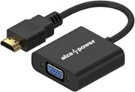 AlzaPower HDMI (M) to VGA (F) with 3.5mm Jack - fekete - Átalakító