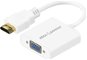 AlzaPower HDMI (M) to VGA (F) with 3.5mm Jack, White - Adapter