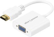 AlzaPower HDMI (M) to VGA (F) with 3.5mm Jack - weiss - Adapter
