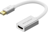 AlzaPower AluCore Mini DisplayPort (M) to HDMI (F) 4K 30Hz Silver - Adapter