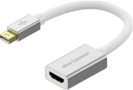 AlzaPower AluCore Mini DisplayPort (M) to HDMI (F) 4K 30Hz stříbrný - Redukce
