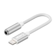 AlzaPower Lightning Mfi (M) to 3.5mm Jack (F) 0.1m Silber - Adapter