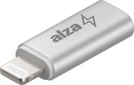 AlzaPower USB-C (F) to Lightning MFi (M) - stříbrná - Redukce