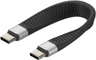 Data Cable AlzaPower FlexCore USB-C to USB-C 3.2 Gen 2 100W 10 Gbps, Black - Datový kabel