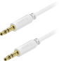 Audio kábel AlzaPower Core Audio 3,5 mm Jack (M) to 3,5 mm Jack (M) 1 m biely - Audio kabel
