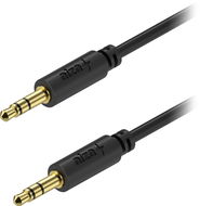 AlzaPower Core Audio 3,5 mm Jack (M) to 3,5 mm Jack (M) 5 m čierny - Audio kábel