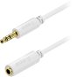 AUX Cable AlzaPower Core Audio 3.5mm Jack (M) to 3.5mm Jack (F) 1m white - Audio kabel