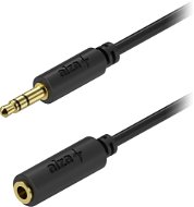 AlzaPower Core Audio 3.5mm Jack (M) to 3.5mm Jack (F), 2m - fekete - Audio kábel
