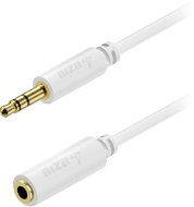 AlzaPower Core Audio 3.5mm Jack (M) to 3.5mm Jack (F) 2m bílý - Audio kabel