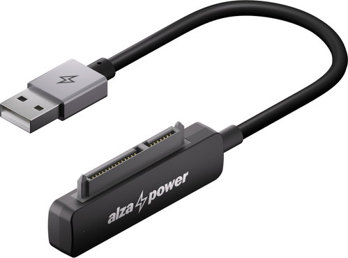 AlzaPower USB-A 3.2 Gen 1 (M) to SATA 3.0 0.2m černý - Adapter - Main image
