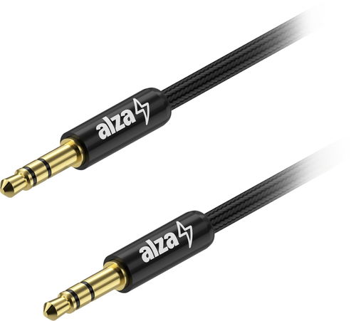 AlzaPower AluCore Audio 3.5mm Jack (M) to 3.5mm Jack (M) 2m schwarz - Audio-Kabel - Hauptbild